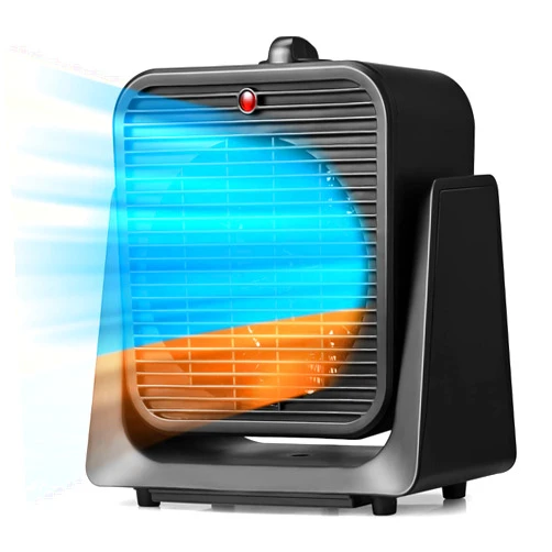 TRUSTECH 2 in 1 Cooler & Heater - Desk Electric Small Cooling and Heating Fan Combo W/Tip Over & Overheat Protection, Desktop for Indoor Use Home Room Office Bedroom Room Personal
