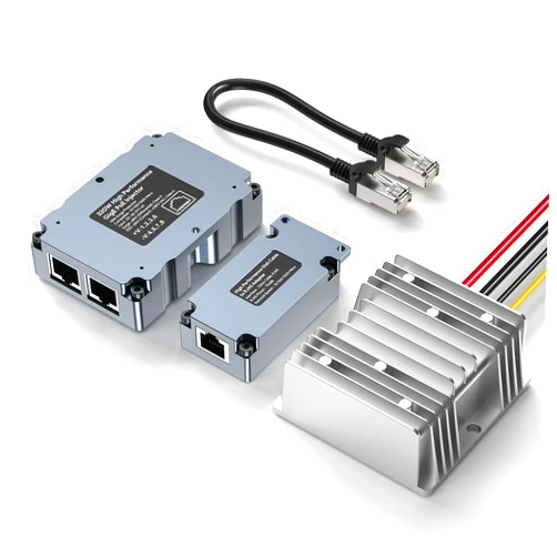 XLTTYWL Starlink HP PoE Injector - 320W GigE Passive Aluminum Surge & ESD Protection with Starlink to RJ45 Adapter and DC Converter 48V/6A-288W,Compatible with Starlink High Performance Dishy