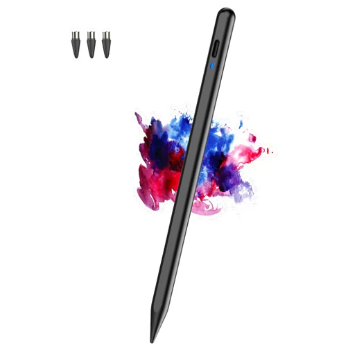 CMARS Active Stylus Pen for Android/Samsung A9/A9+, POM Tip Phone Pencil with Magnetic, Rechargeable Fine Point Tablet Pencil for Samsung/Android/iPhone/Huawei/Vivo/Oppo/Xiaomi/Honor - Black