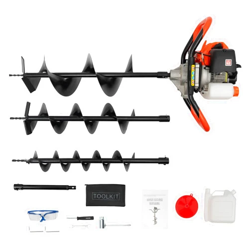 Ringmaster 52CC Gas Powered Post Hole Digger Borer with 3 Drill Bits (4