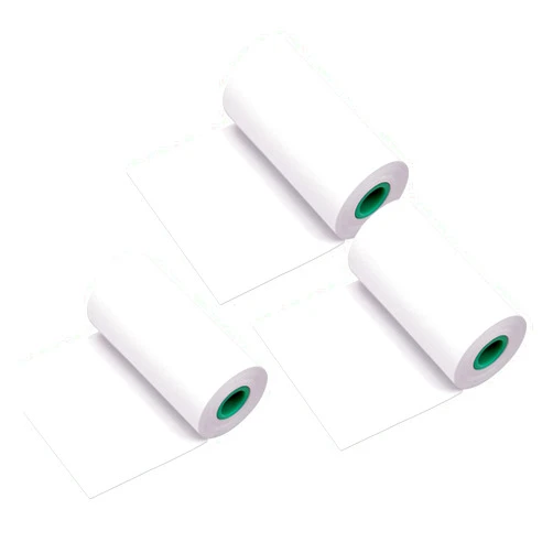 Aibecy1 Long-Lasting 10-Year Preservation Sticky Thermal Paper Roll 5630mm / 2.21.2in BPA-Free Black Font Adhesive Sticker Labels for Peripage A6/A8/P6 Paperang P1/P2 Thermal Printer Pack of 3 Rolls