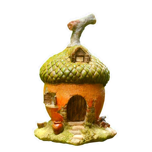 PHNAM Acorn House Sculpture, The Best Garden Decoration Statue, Fairy Garden Resin Sculpture, The Best Gift for Family and Friends