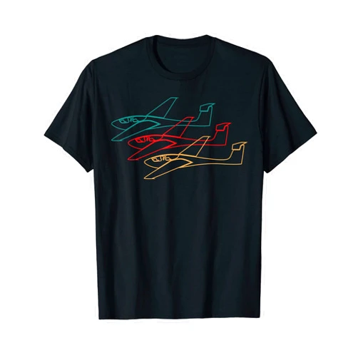 Segelflug Bekleidung Für Erwachsene Und Kinder Retro Vintage Glider Pilot Glider T-Shirt