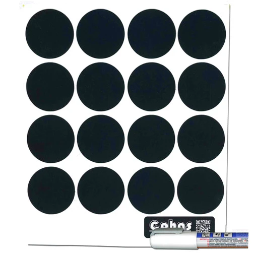 Cohas Chalkboard Labels for Libbey 4.5 Ounce Glass Spice Jars includes 48 Labels, Fine Tip White Marker