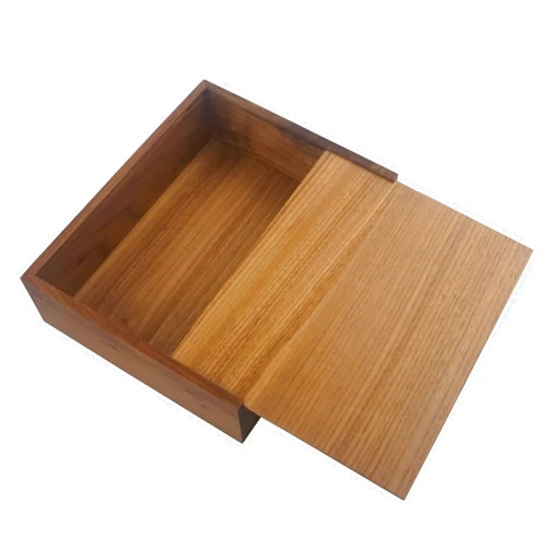 LONMAIX Handmade Walnut Large Decorative Storage Wooden Jewelry Box Photo Storage Box Suitable for Wedding Birthday Gift (9.45(L) *7.85(W) *2.55 inch(H), Walnut Box)