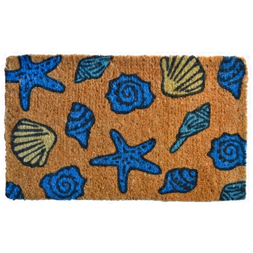 Imports Décor Decorated Coir Doormat, Sea Shells, 18 by 30-Inch