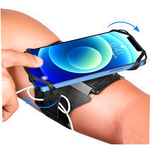 Kusport Running Armband 360° rotatable for iPhone 15/14/13/Pro Max/Pro/Mini/12/11/SE/Xs/XR/X/8/7/Plus, Suitable for All 4-6.7 inch Smartphones, Running Hiking and Cycling Mobile Phone Armband