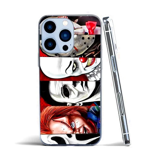 Generic Compatible for iPhone 12 Pro Max Case Pure Halloween Horror Clear TPU Shockproof Phone Cover