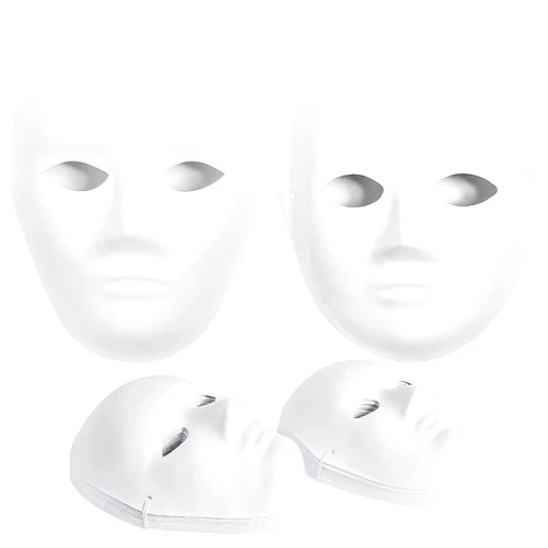 CALPALMY 30 Pack Paper Mache Masks - 2 Sizes for Artistic Projects, Theater, Halloween, Masquerade Parties, Classroom Art