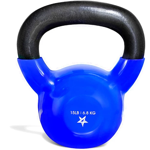 Yes4All Kettlebell Vinyl Coated Cast Iron – Great for Dumbbell Weights Exercises, Full Body Workout Equipment Push up, Grip Strength and Strength Training, PVC
