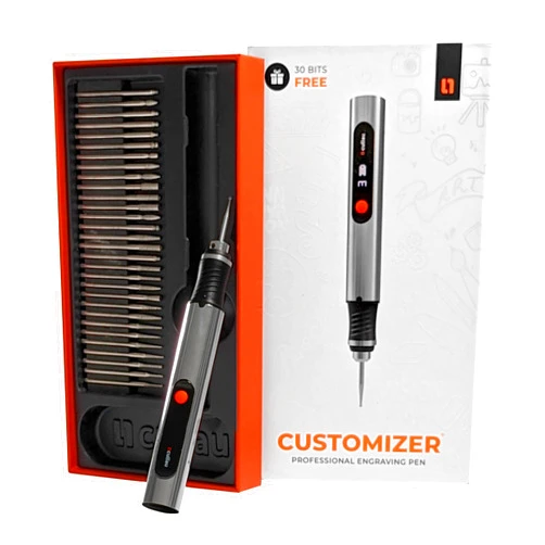 Culiau's Customizer Engraving Pen: Ultimate Cordless Portable for Artists & DIYers - Engrave 50+ Surfaces - Beginner Friendly - Rechargeable - Free 30 Bits & Mastery Guide