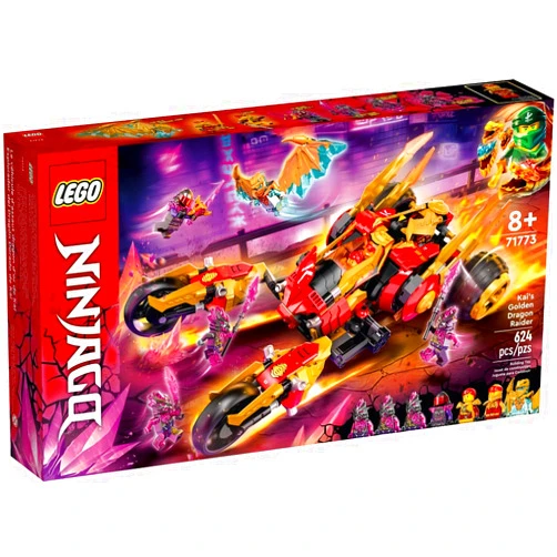 LEGO 71773 Ninjago The All-Terrain Golden Dragon of Kai, Car Toy and Zane Minifigure, for Ages 8 and Up