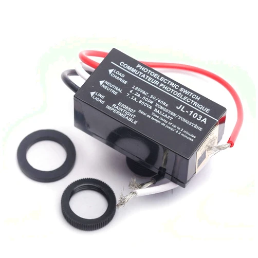 DEVMO Photoelectric Switch Photocell Dusk to Dawn Button Flush Mount Photo Control Eye Switch Module
