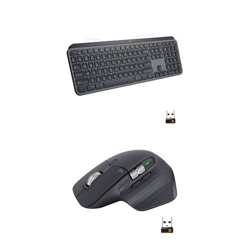 Logitech MX Master 3 Advanced Wireless Mouse - Graphite Bundle with Logitech MX Keys Advanced Wireless Illuminated Keyboard - Graphite Graphite Mouse + Keyboard