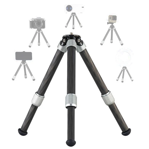 LEOFOTO Carbon Fiber Small Tabletop Travel Tripod, Weight 108g/0.23lb, Maxload 5kg/11lb, Lightweight Tripod Stand, 1/4