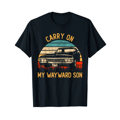 Vintage Retro by Supernaturals Tee Carry On Classic Art My Wayward Funny Movie Graphic Son T-Shirt