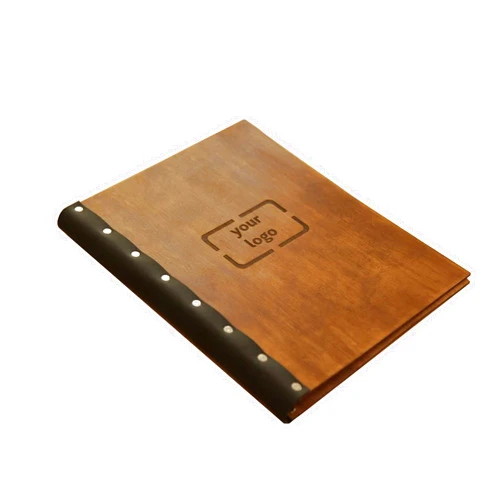 Kyivworkshop Wooden Menu, Menu, Menu Cover, Restaurant Menu Cover (Legal paper size, nut)