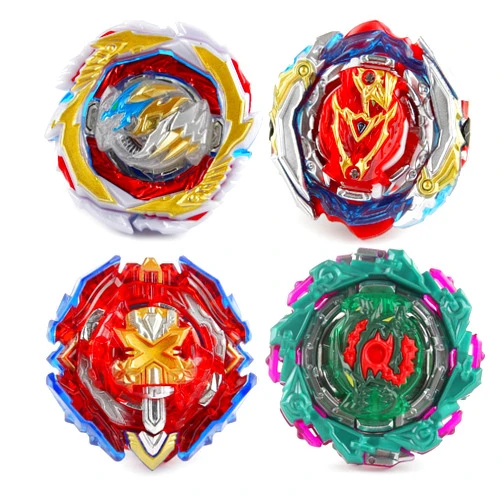 WTUME B-201 Zest Achilles 4-Piece Battling Gyro Tops Set,Xiphoid Excalibur Gatling Dragon Chain Kerbeus,for Kids Boys Birthday Party Gift Idea.