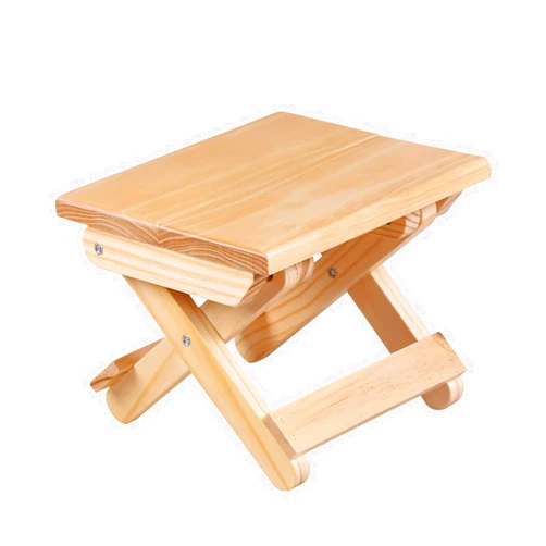 QCUTEP Bamboo Folding Stool for Shaving & Shower Foot Rest Home Portable Folding Shower Seat, Fully Assembled, 9.4 x 7.5 x 7inch