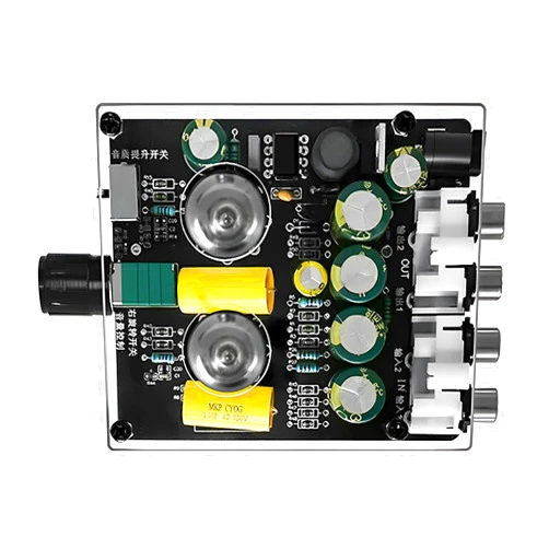 WANSUPYIN Mini Audio Hi-Fi Pre-Amplifier 6K4 Tube Preamplifier for Home Audio Amplifier System
