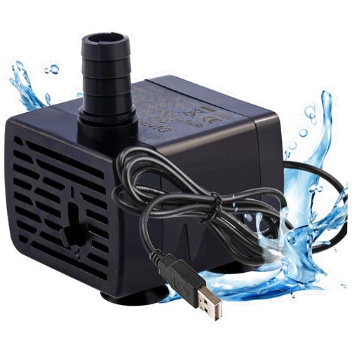 FRIRODSAY Small Water Pump Fountain Pump 5W Submersible USB Pet Water Fountain Ultra Quiet Water Table Pump for Aquarium, Pond, Fish Tank, Hydroponics