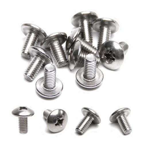 MroMax 30Pcs M4 x 8mm Truss Head Phillips Machine Screws for Cabinet Drawer Knob Pull Handle, 304 Stainless Steel 18-8, Fully Thread, Metric Silver Gray Cross Head Screws Bolts