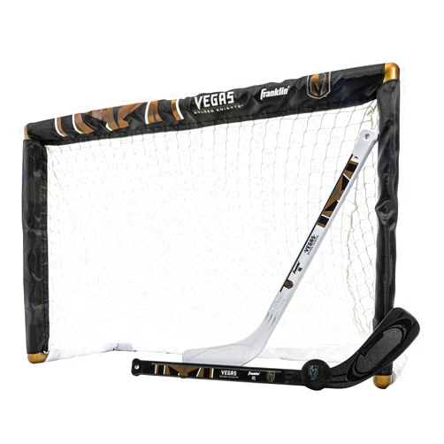 Franklin Sports NHL Mini Hockey Set - Kids Indoor Knee Hockey Goal, Ball, 2 Mini Hockey Stick Combo Set - Youth NHL Team Indoor Toy Knee Hockey Sets - NHL Official - Ages 3+