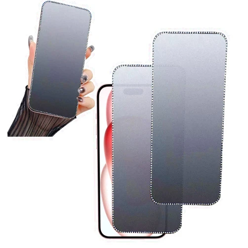 WIRIXSYD 2PCS Glitter Matte Screen Protector suit for iPhone 14 Pro/iPhone 15,Diamond Bling Shiny Sparkling Tempered Glass Suit for iPhone 14 Pro/iPhone 15 6.1Inch