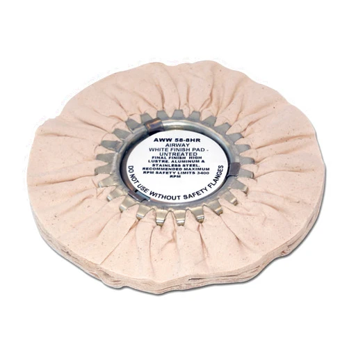Zephyr Products AWW 58-8 HR White Airway Untreated Buffing Wheel