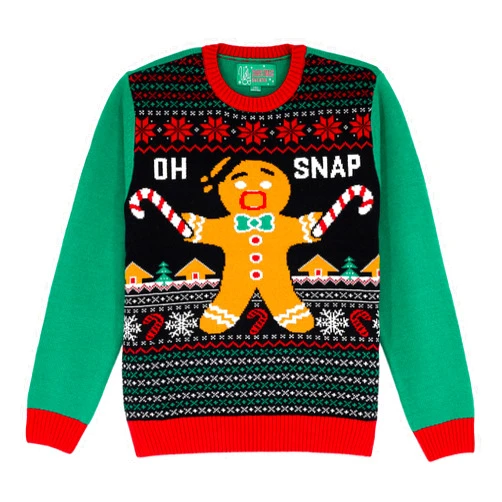 The Ugly Sweater Co. Ugly Christmas Sweater for Holiday Fun Tacky Unisex Design, Perfect Snug Fit Breathable Crewneck