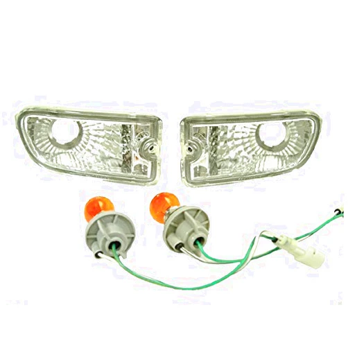 REVi MotorWerks Crystal Clear Chrome Housing Front Bumper Signal Lights by DEPO fit for 1999-2001 Subaru Impreza 2.5RS