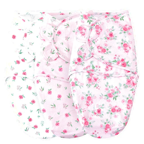 david's kids 100% Cotton Baby Swaddle Wrap 0-6 Months, Soft Breathable Swaddle Blanket for Newborn Infant, Adjustable Baby Swaddle Sleep Sacks for Boys Girls, Newborn Essentials, Floral