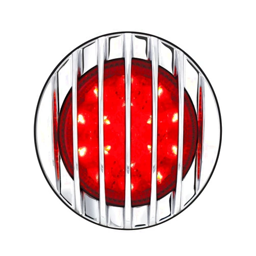UNITED PACIFIC 110407 Tail Light, 17 LED, with Chrome Grille Style Flush Mount, for 1937 Ford Car Style