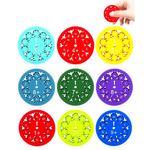 Generic Math Fidget Spinners, Math Fact Fidget Spinners, Fun Early Education Math Fidget Spinner Game, Fidget Learning Game Toy (Addition and Subtraction)