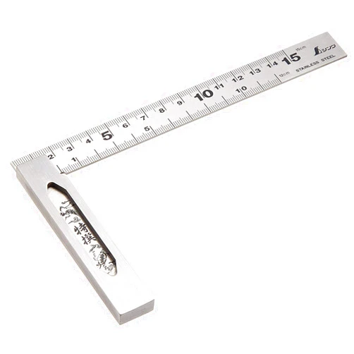 Shinwa 62009 Full Machinist Square Sukoya 150mm Front & Back, Chrome, Metric