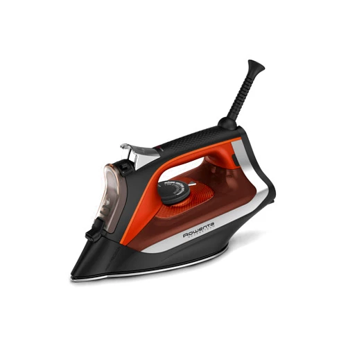 Rowenta, Iron, Access Stainless Steel Soleplate Steam Iron for Clothes, 300 Microsteam Holes, 1700 Watts, Lightweight, Auto-off, Ironing, Black Clothes Iron, DW2360