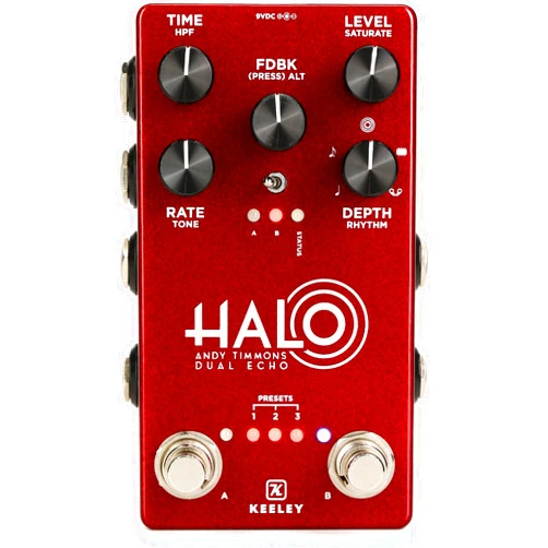 Keeley Halo Andy Timmons Dual Echo Pedal - Andy Apple Red