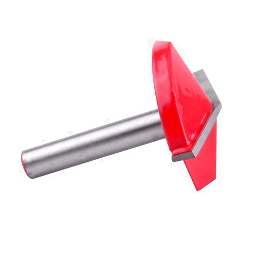 Jeanoko 1pc Router Cutter Tungsten Steel Woodworking CNC Router Bit of Sharpness V? Cutting Tool 6mm Shaft Carbide Chamfer Bevel Cutter(6 * 32mm*150°)