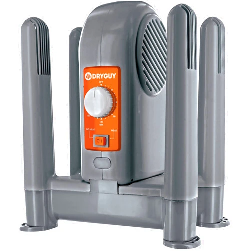 DRYGUY Force Dry DX - Boot, Shoe, Garment & Gear Dryer - Convection Heating with Quiet Forced-Air Central Blower - 4 Drying Ports w/2 Extensions - Dries in 1-3 Hours - Heat/No Heat Switch & 3-Hr Timer