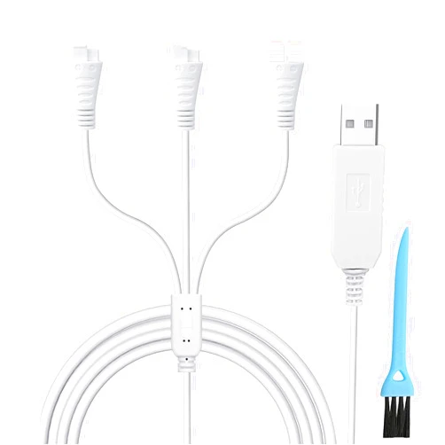 YEAOI Charger Replacement for Panasonic Shaver ER-GB42-K, ES2216PC, ES-WL80-V Wet Dry Trimmer, 3-in-1 Charging Cord for Women Electric Razor, with Cleaning Brush