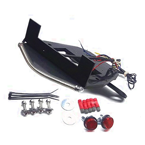 Chrome Glow Tucked LED Light Bar Fender Eliminator Kit for Honda Grom MSX125 (2017-2021) - Integrated Brake and Turn Signals, Smoked Lens