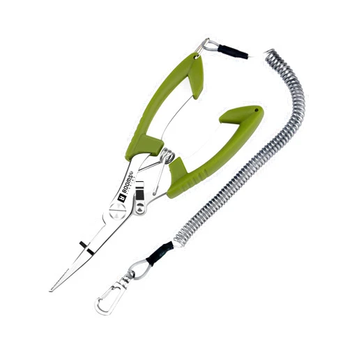 Booms Fishing H01 Small Fishing Pliers Scissors Braid Cutters Lightweight Stainless Steel Fishing Tools Split Ring Pliers Hook Remover