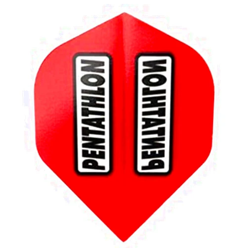 US Darts 3 Sets (9 Flights) Pentathlon Standard RED Ex-Tough Dart Flights - 100 Micron