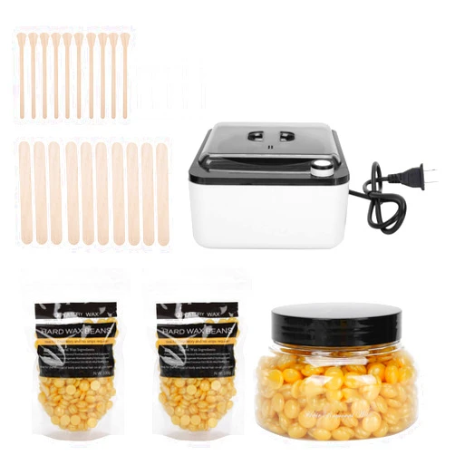 Wosume Wax Warmer, Wax Heater, Profession Easy To Operate Depilatory Wax Bean Hair Removal Wax Bean Depilation Tool Set for Depilation Beauty Of Face(110V, U.S. standard)