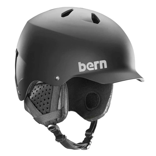 BERN, Winter Watts EPS Snow Helmet, Matte Black with Black Liner, Small