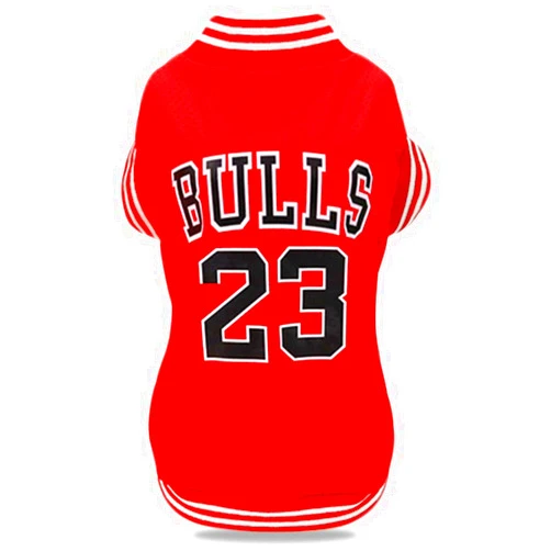 Scheppend Dog Clothes Basketball Mesh Breathable T-Shirt,Pet Clothes Puppy Sportswear Spring/Summer Fashion Dog Shirt. (Red, Large)