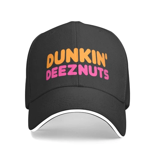 ROORUZ Dunkin Deez Nuts Cap Unisex Outdoor Sport Trucker Hat Adjustable Dad Baseball Caps Black