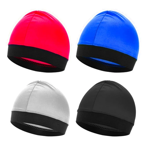 Lusofie 4-Piece Wave Cap Set - Satin Kids & Adults Sports Wicking Caps - Elastic, Multicolor