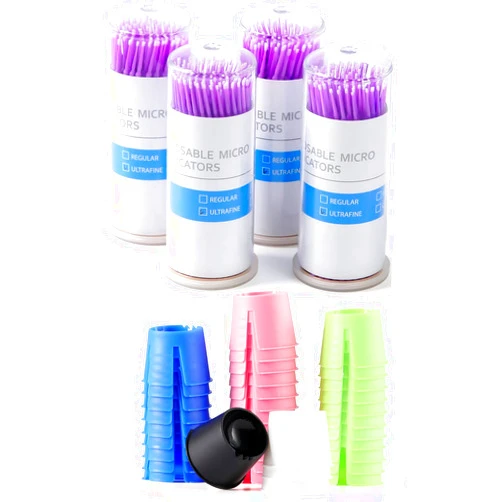JMU 400 Micro Applicators Brushes Dental 1.5mm + 100 Disposable Dappen Dish Dental