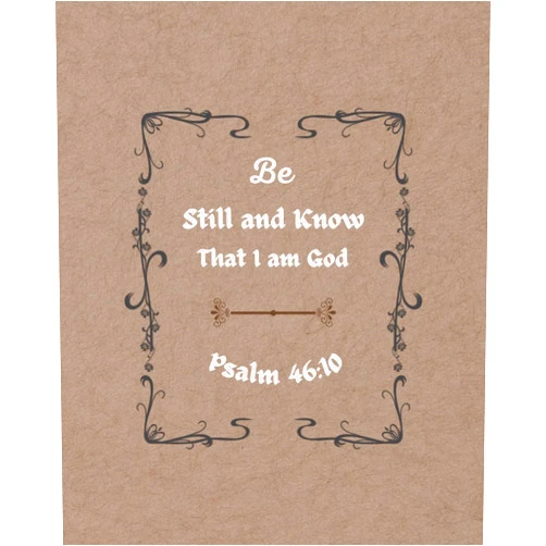 K.Smile Design Be Still and Know That I am God Psalm 46:10: Great size 8